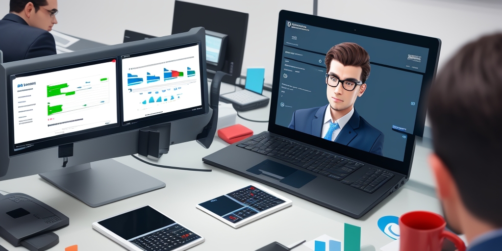 IT manager reviewing automated workflow tracking dashboard showing approval status and bottlenecks