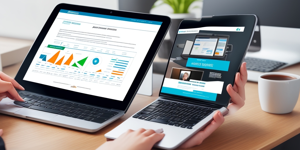 Business professional reviewing website analytics and performance metrics on mobile device