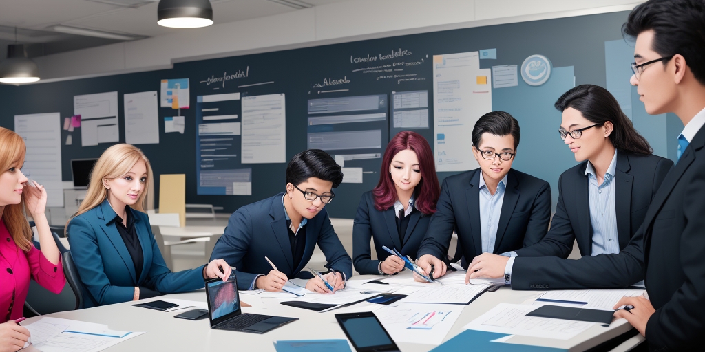 Agile development team working on affordable SME application project